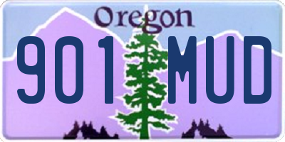 OR license plate 901MUD