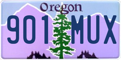OR license plate 901MUX