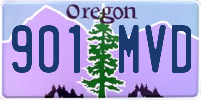 OR license plate 901MVD