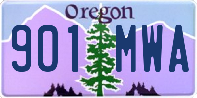 OR license plate 901MWA