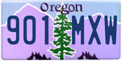 OR license plate 901MXW