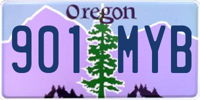 OR license plate 901MYB