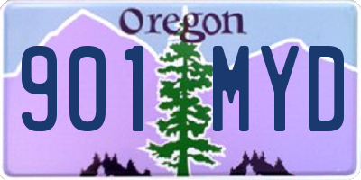 OR license plate 901MYD