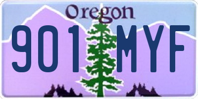 OR license plate 901MYF