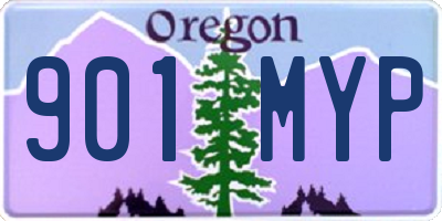 OR license plate 901MYP