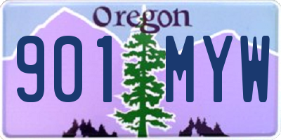 OR license plate 901MYW