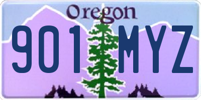 OR license plate 901MYZ