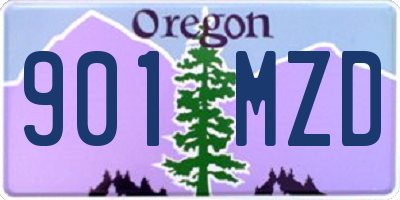 OR license plate 901MZD