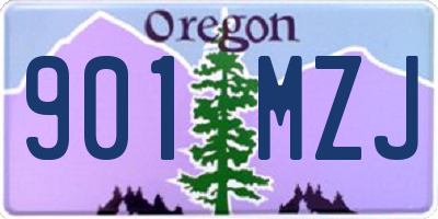OR license plate 901MZJ