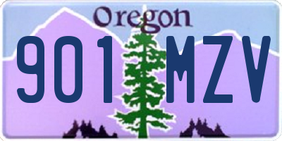 OR license plate 901MZV
