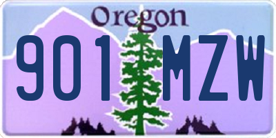 OR license plate 901MZW