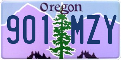 OR license plate 901MZY