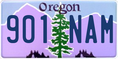 OR license plate 901NAM