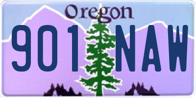 OR license plate 901NAW