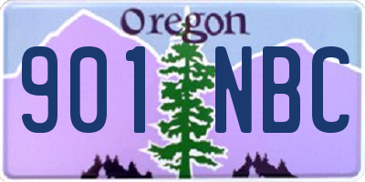 OR license plate 901NBC