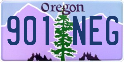 OR license plate 901NEG