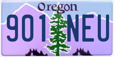 OR license plate 901NEU