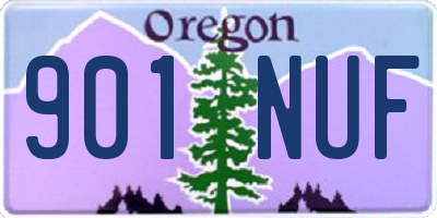 OR license plate 901NUF