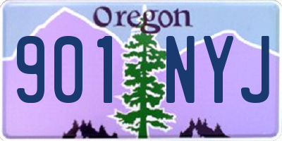 OR license plate 901NYJ