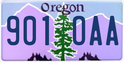 OR license plate 901OAA