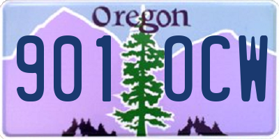 OR license plate 901OCW