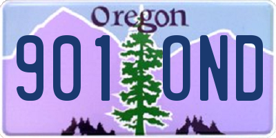 OR license plate 901OND