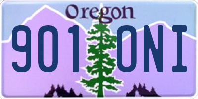 OR license plate 901ONI