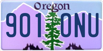 OR license plate 901ONU