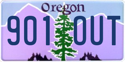 OR license plate 901OUT