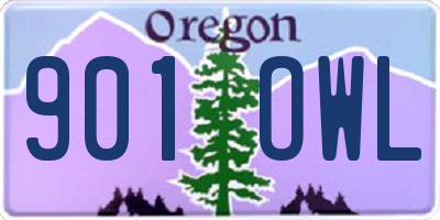 OR license plate 901OWL