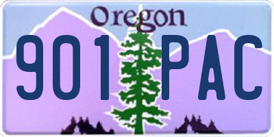 OR license plate 901PAC