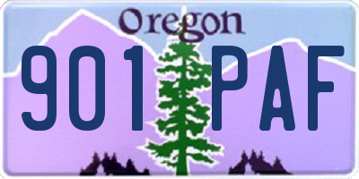 OR license plate 901PAF