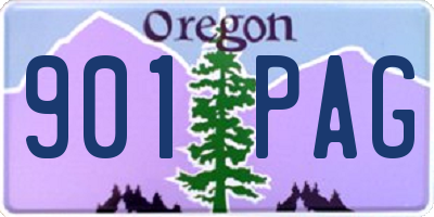 OR license plate 901PAG