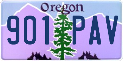 OR license plate 901PAV