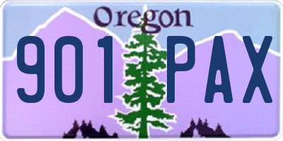 OR license plate 901PAX