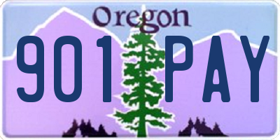 OR license plate 901PAY