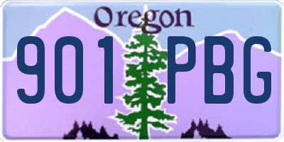 OR license plate 901PBG