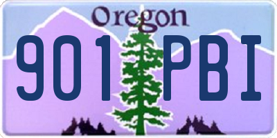 OR license plate 901PBI