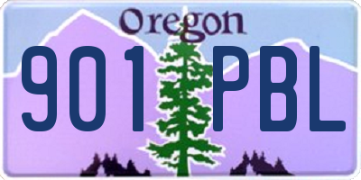 OR license plate 901PBL