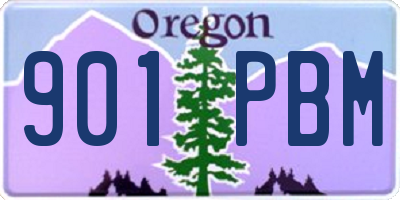 OR license plate 901PBM
