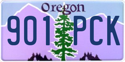 OR license plate 901PCK