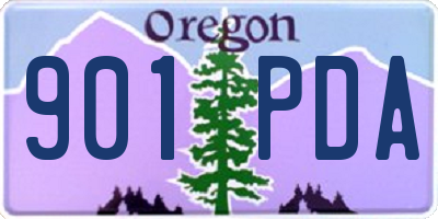 OR license plate 901PDA