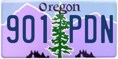 OR license plate 901PDN