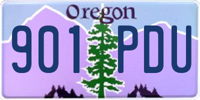 OR license plate 901PDU