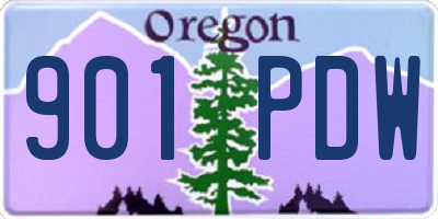 OR license plate 901PDW