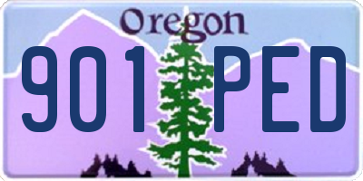 OR license plate 901PED