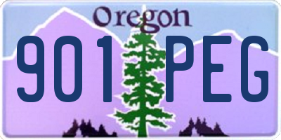 OR license plate 901PEG