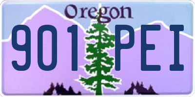 OR license plate 901PEI