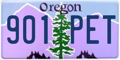 OR license plate 901PET