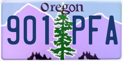 OR license plate 901PFA